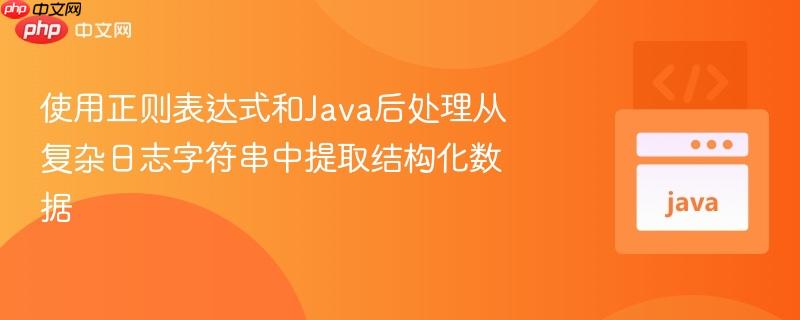 使用正则表达式和Java后处理从复杂日志字符串中提取结构化数据