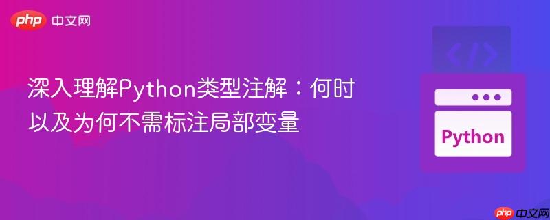 深入理解Python类型注解：何时以及为何不需标注局部变量