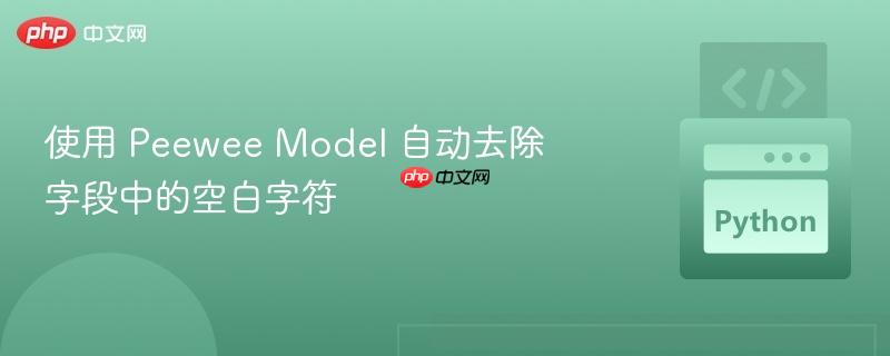 使用 Peewee Model 自动去除字段中的空白字符