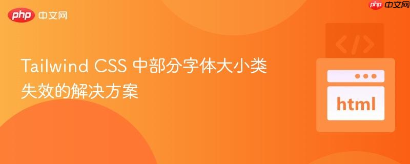 tailwind css 中部分字体大小类失效的解决方案
