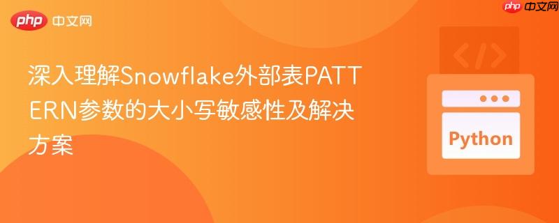 深入理解Snowflake外部表PATTERN参数的大小写敏感性及解决方案