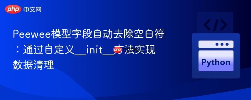 Peewee模型字段自动去除空白符：通过自定义__init__方法实现数据清理
