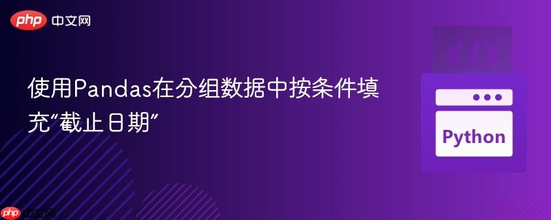 使用Pandas在分组数据中按条件填充“截止日期”