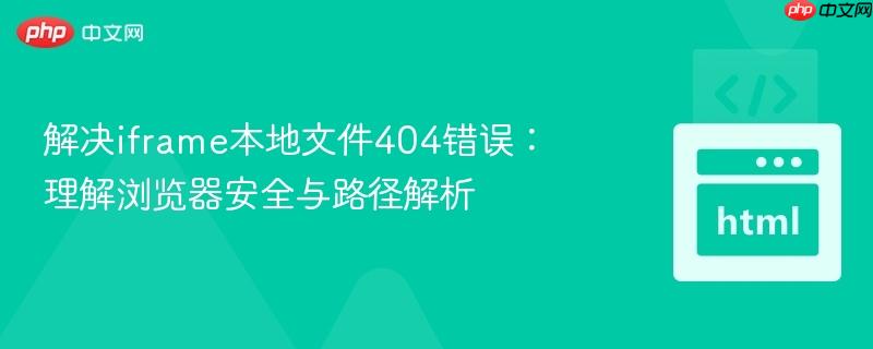 解决iframe本地文件404错误：理解浏览器安全与路径解析