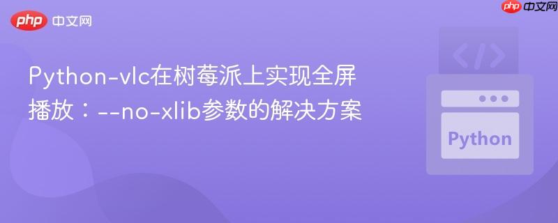 Python-vlc在树莓派上实现全屏播放：–no-xlib参数的解决方案