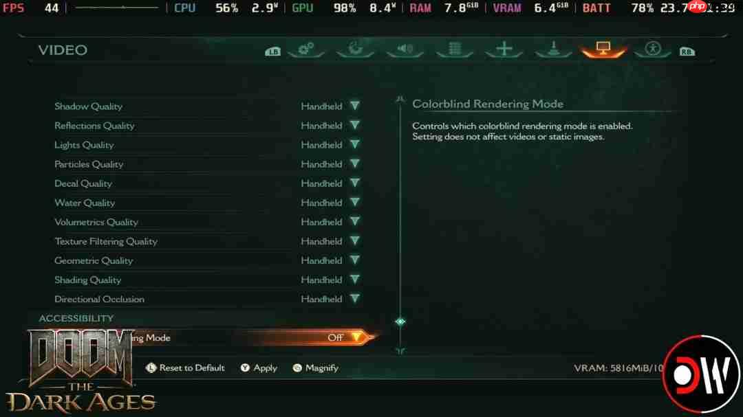 《毁灭战士:黑暗时代》现已通过Steam Deck认证