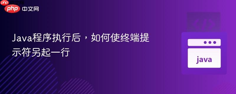 Java程序执行后，如何使终端提示符另起一行