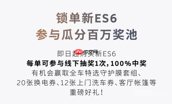 蔚来ES6将迎来30万台交付里程碑！推出百万礼遇活动