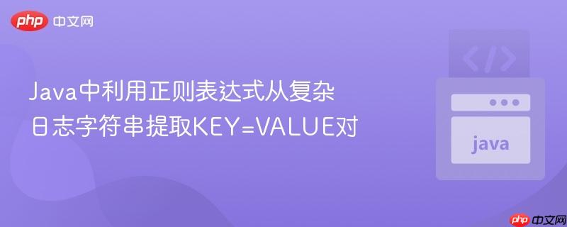 Java中利用正则表达式从复杂日志字符串提取KEY=VALUE对