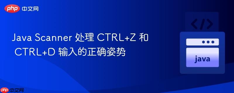 Java Scanner 处理 CTRL+Z 和 CTRL+D 输入的正确姿势