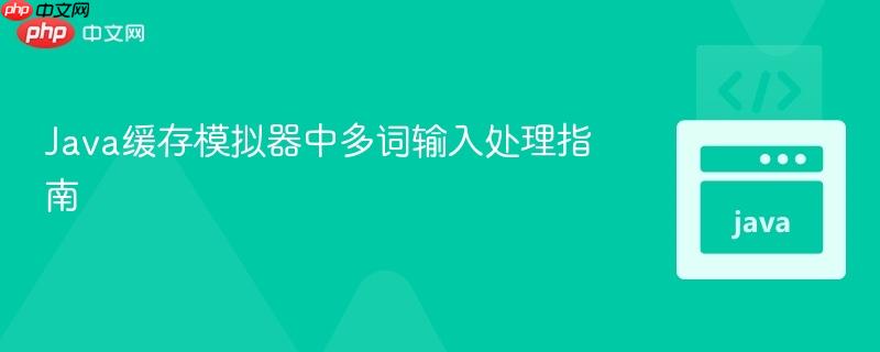 Java缓存模拟器中多词输入处理指南