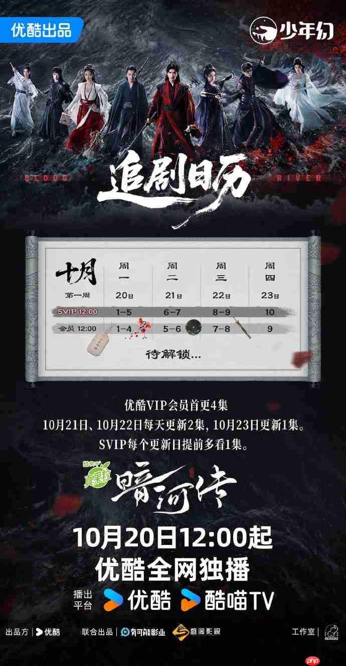 龚俊《暗河传》定档优酷独播，暗河传追剧更新日历+人物关系图