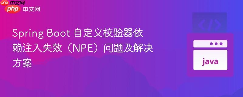 Spring Boot 自定义校验器依赖注入失效（NPE）问题及解决方案