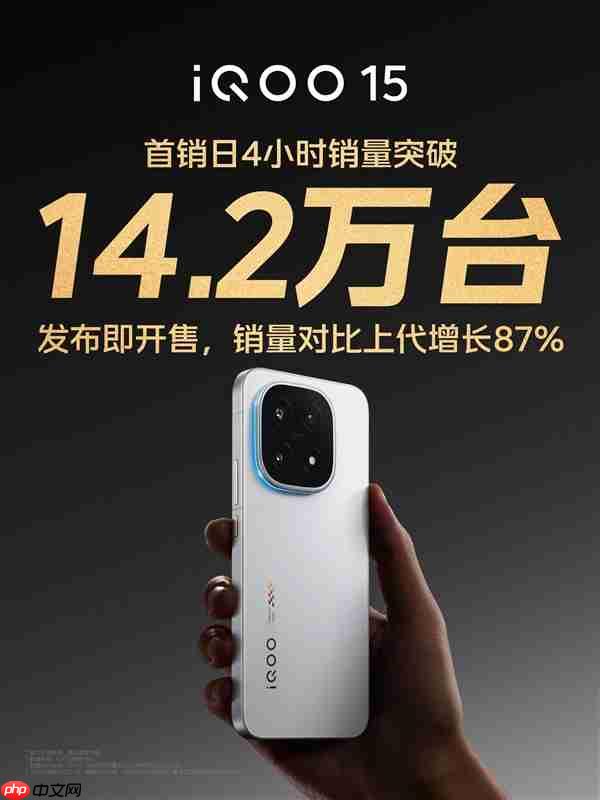 iQOO 15首销4小时销量突破14.2万台 产品经理：一觉醒来发现欠了一屁股手机