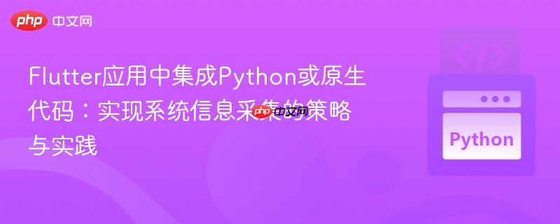 Flutter应用中集成Python或原生代码：实现系统信息采集的策略与实践