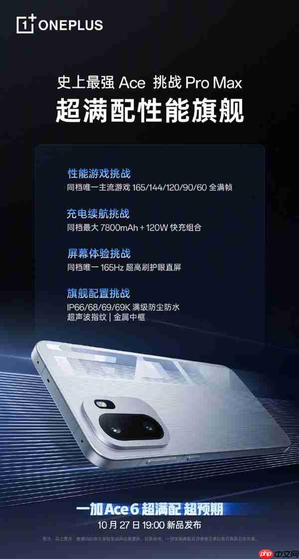 史上最强Ace！一加Ace 6行业唯一超高刷+大电池+快充旗舰