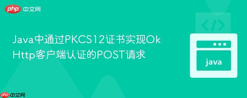 Java中通过PKCS12证书实现OkHttp客户端认证的POST请求