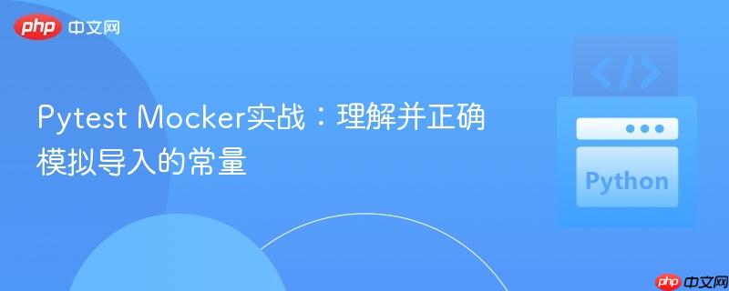 Pytest Mocker实战：理解并正确模拟导入的常量