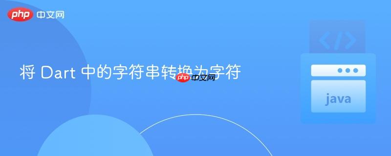 将 Dart 中的字符串转换为字符