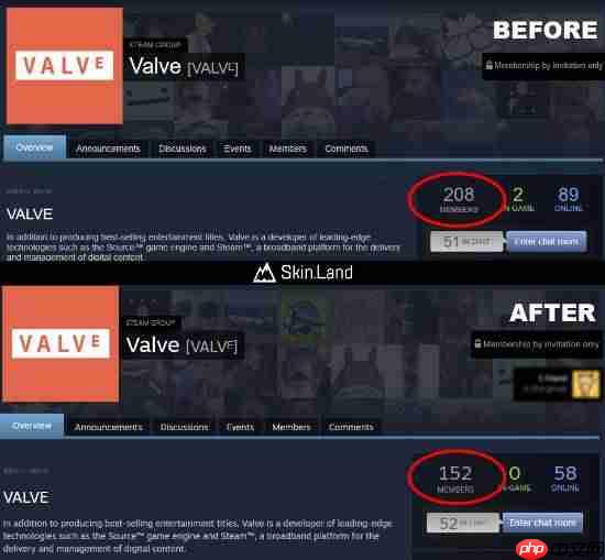 V社官方Steam组本月减少56人！或与《CS2》近期事件有关