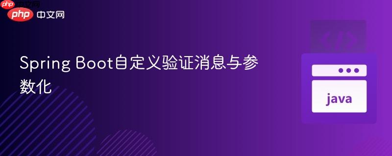 Spring Boot自定义验证消息与参数化