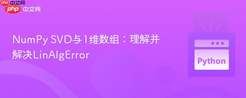 NumPy SVD与1维数组：理解并解决LinAlgError