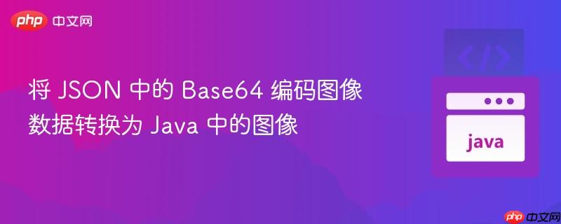 将 JSON 中的 Base64 编码图像数据转换为 Java 中的图像
