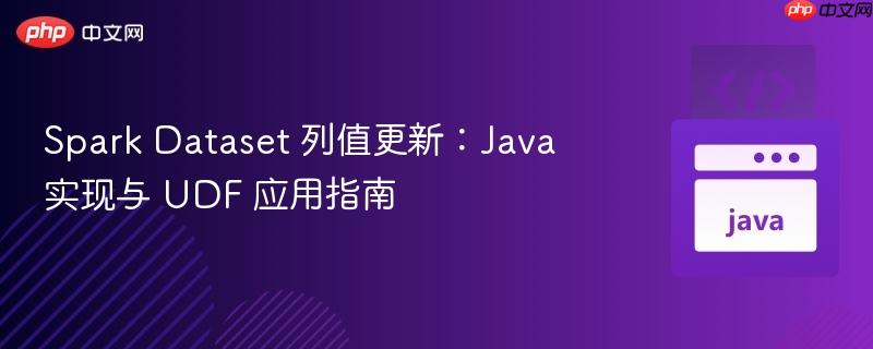 Spark Dataset 列值更新：Java 实现与 UDF 应用指南