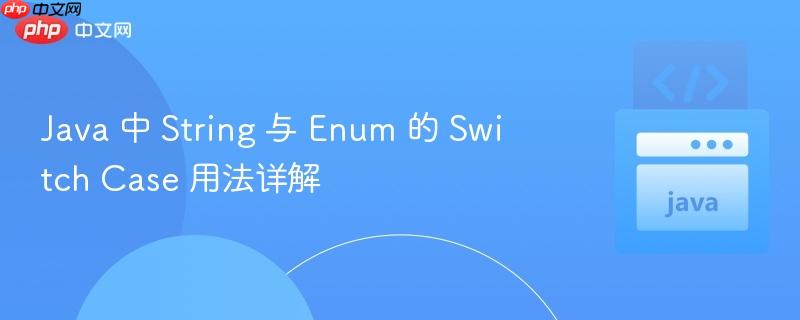 Java 中 String 与 Enum 的 Switch Case 用法详解