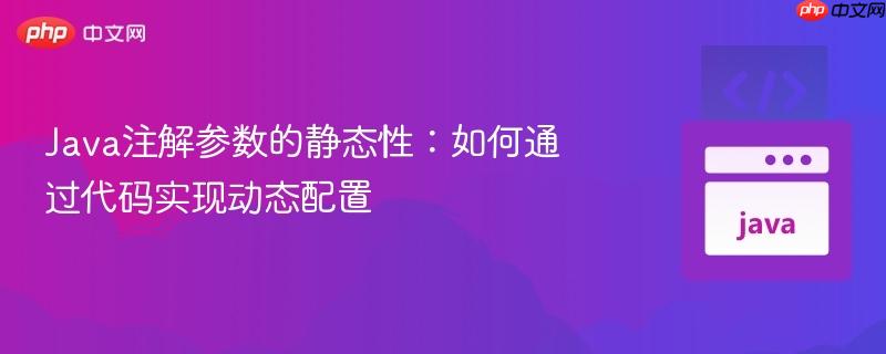 Java注解参数的静态性：如何通过代码实现动态配置