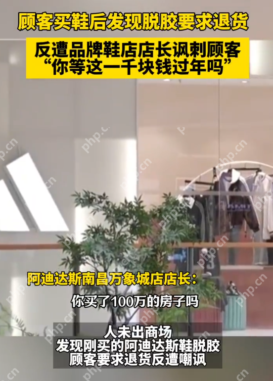 顾客买阿迪达斯鞋后发现脱胶要求退货反遭店长讽刺：你等着这一千块钱过年吗？ - 创想鸟