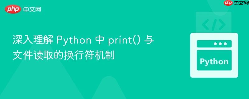 深入理解 Python 中 print() 与文件读取的换行符机制