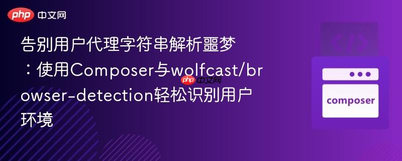 告别用户代理字符串解析噩梦：使用Composer与wolfcast/browser-detection轻松识别用户环境