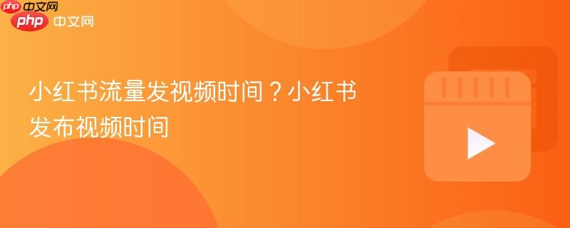 小红书流量发视频时间？小红书发布视频时间