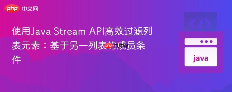 使用Java Stream API高效过滤列表元素：基于另一列表的成员条件