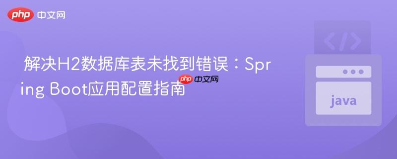 解决H2数据库表未找到错误：Spring Boot应用配置指南
