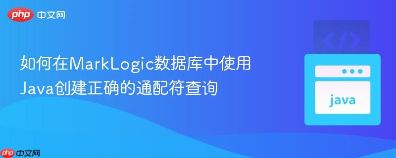 如何在MarkLogic数据库中使用Java创建正确的通配符查询