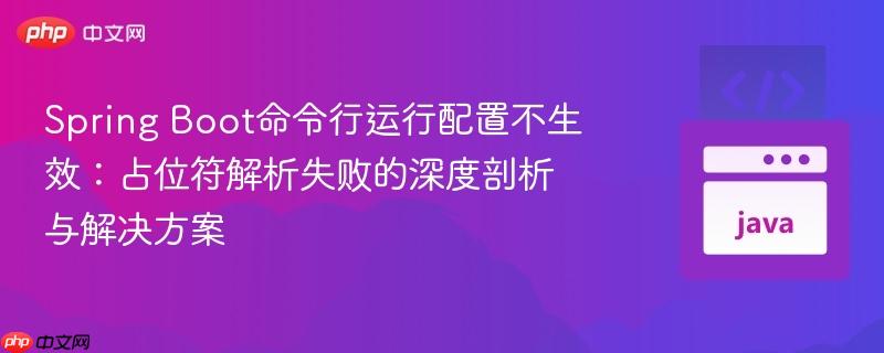 Spring Boot命令行运行配置不生效：占位符解析失败的深度剖析与解决方案
