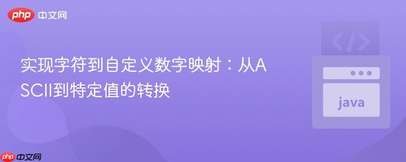 实现字符到自定义数字映射：从ASCII到特定值的转换