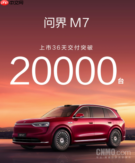 全新问界M7上市36天交付破20000辆！配备华为ADS 4
