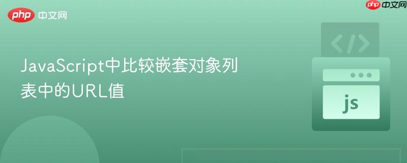 JavaScript中比较嵌套对象列表中的URL值
