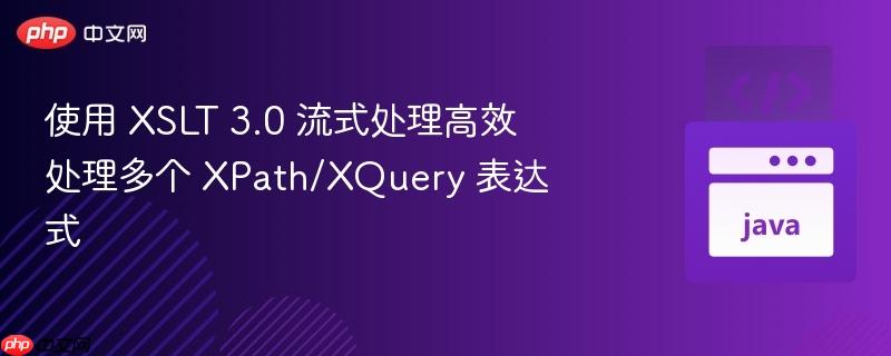 使用 xslt 3.0 流式处理高效处理多个 xpath/xquery 表达式