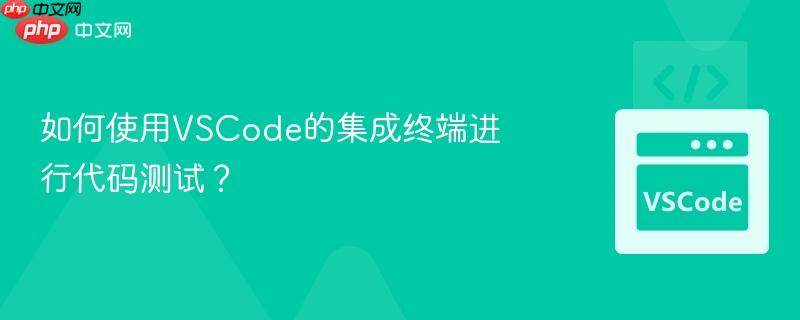 如何使用VSCode的集成终端进行代码测试？