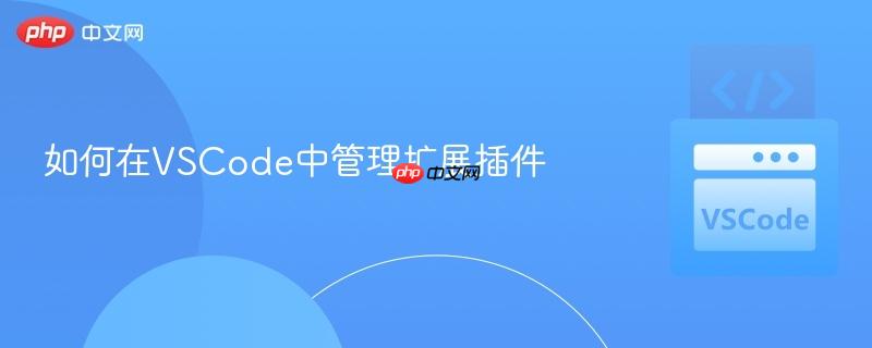 如何在VSCode中管理扩展插件