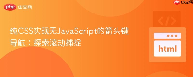 纯CSS实现无JavaScript的箭头键导航：探索滚动捕捉
