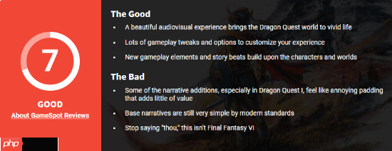 ​《勇者斗恶龙1+2 HD-2D重制版》GS 7分：不如之前作品！