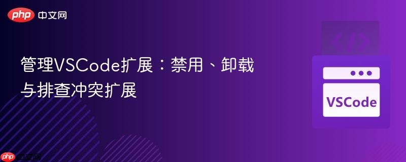 管理VSCode扩展：禁用、卸载与排查冲突扩展