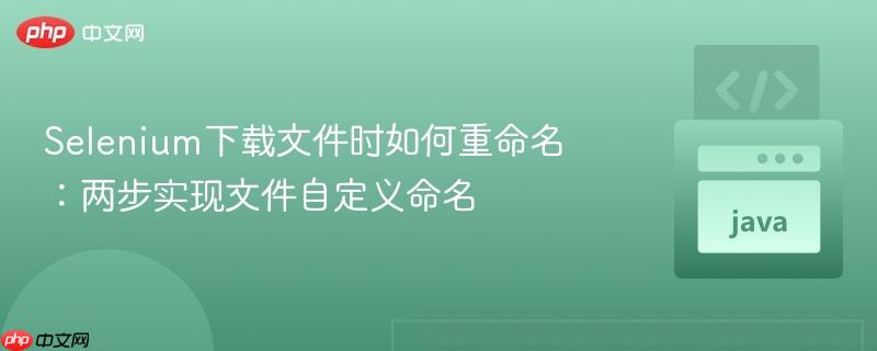 Selenium下载文件时如何重命名：两步实现文件自定义命名