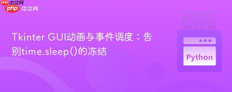 Tkinter GUI动画与事件调度：告别time.sleep()的冻结