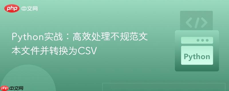 Python实战：高效处理不规范文本文件并转换为CSV
